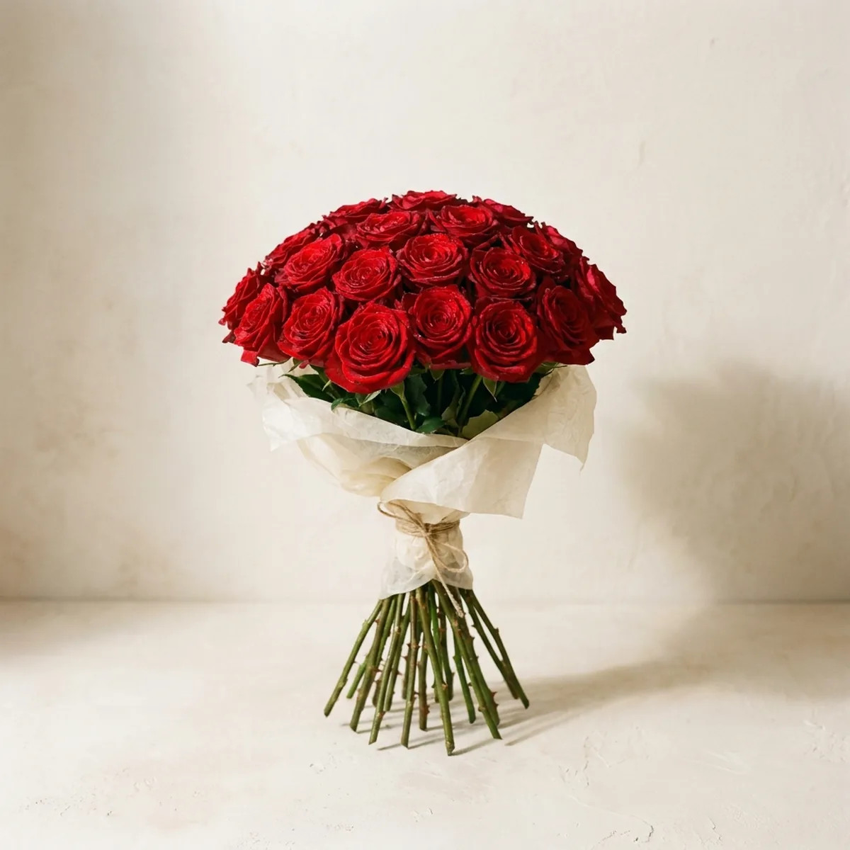 Strau&szlig;, rote Rosen, 24 Stiele
